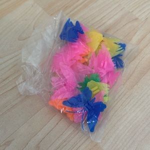 Butterfly and fish plastic clips